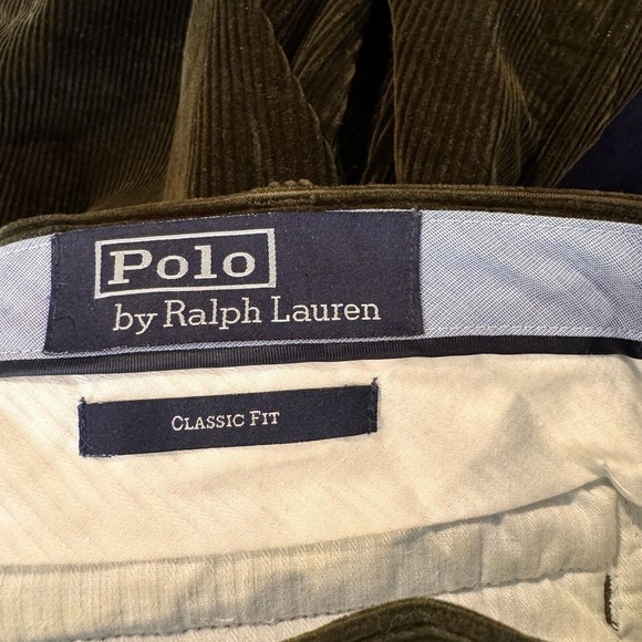 Polo Ralph Lauren Corduroy Pants 36x30 Forest Green Classic Fit Medium Cord - Picture 4 of 8
